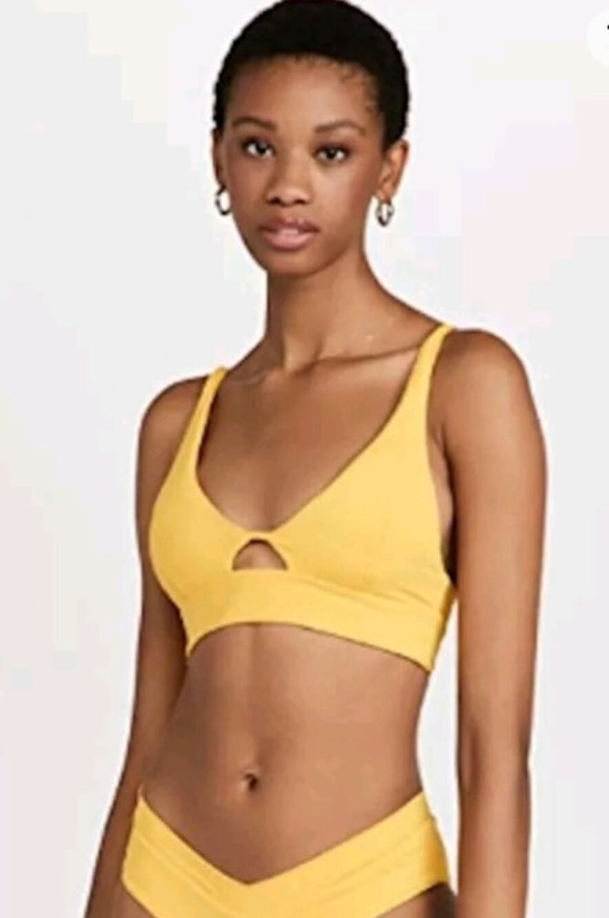 L*Space Alia Bikini Top in Bright Yellow Size Small NWT